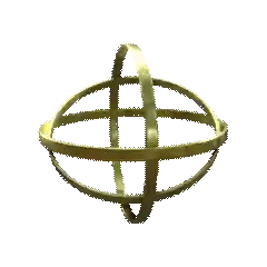 3D-WebP of three rotating golden rings, symbolizing thinking as an icon for the Daddy Grunge 90s blogsphere.