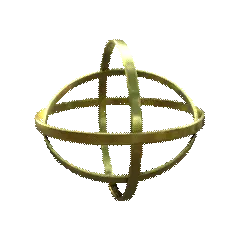 3D-WebP of three rotating golden rings, symbolizing thinking as an icon for the Daddy Grunge 90s blogsphere.