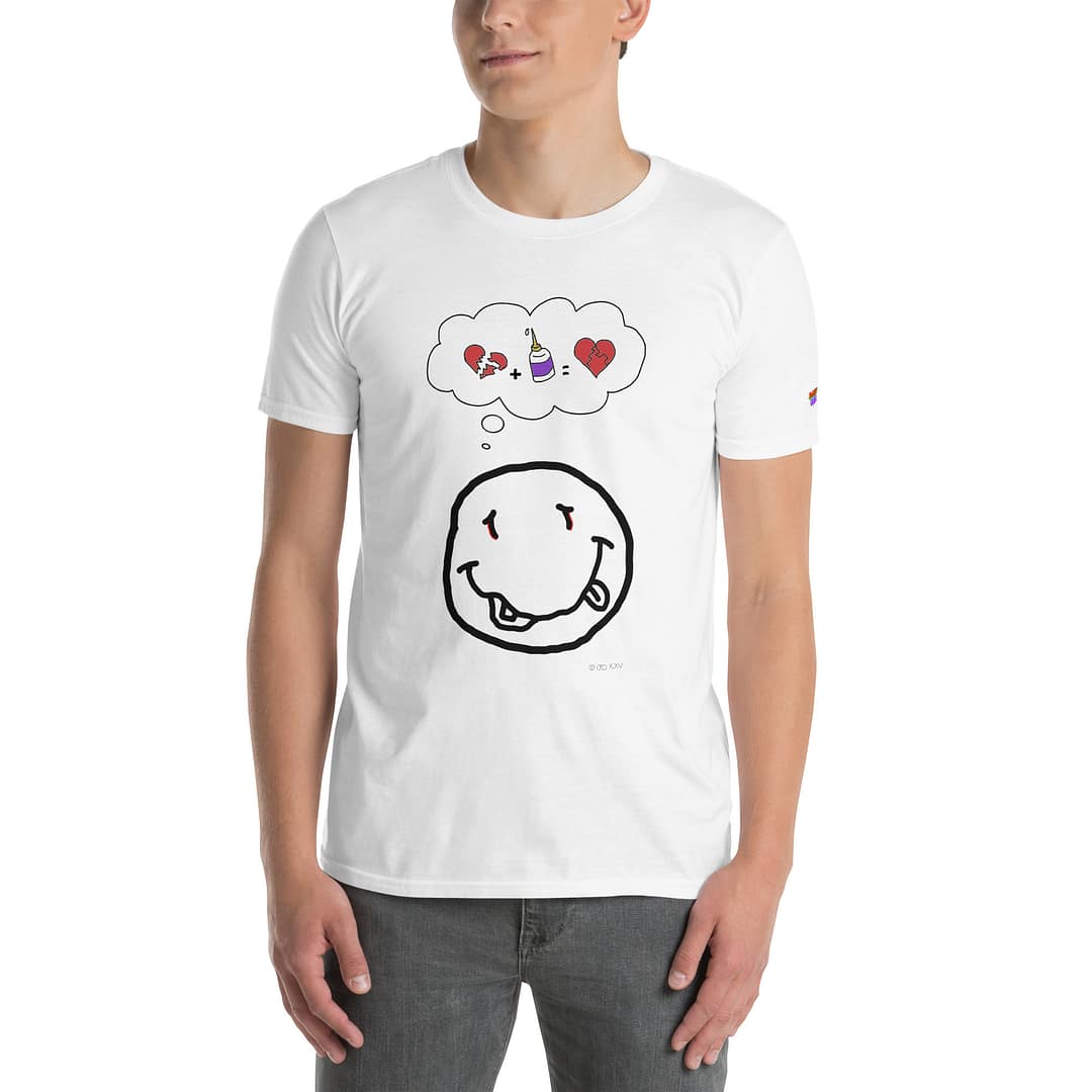 Maybe Just Happy – 90s Grunge Graphic Tee | Seattle Sound Tribute - Short-Sleeve Unisex – Bild 4