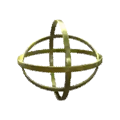 3D-WebP of three rotating golden rings, symbolizing thinking as an icon for the Daddy Grunge 90s blogsphere.